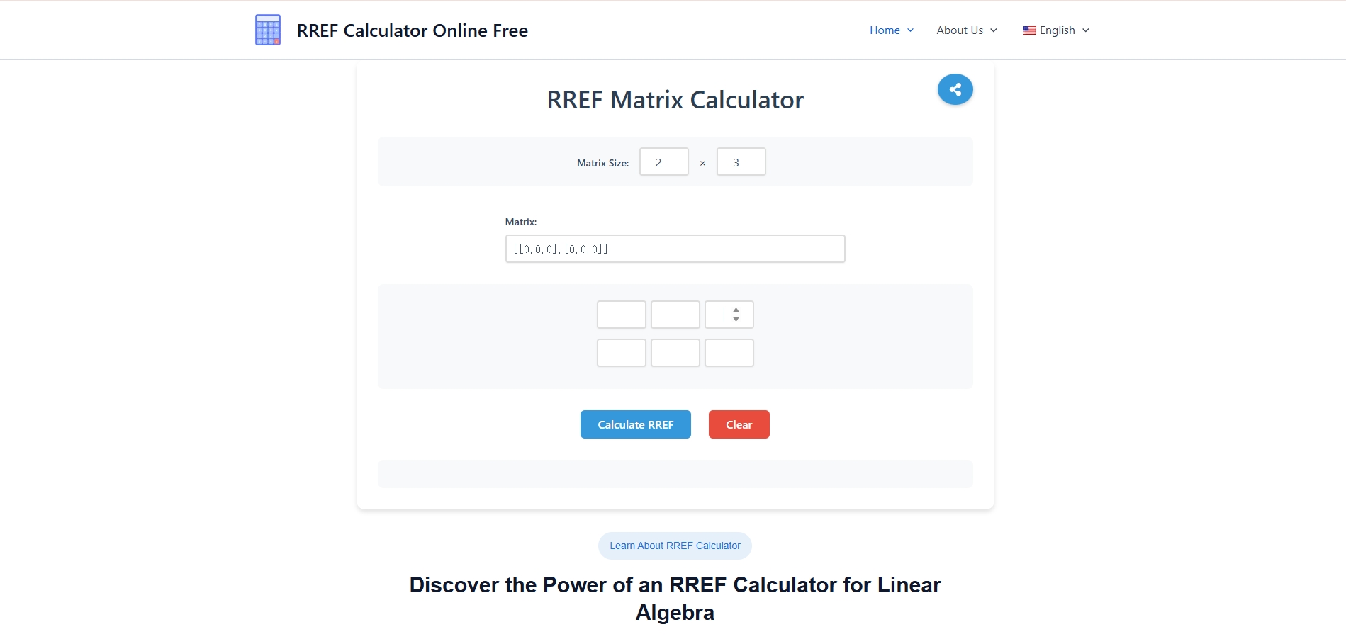 Free Online RREF Calculator for Linear Algebra Students and Teachers