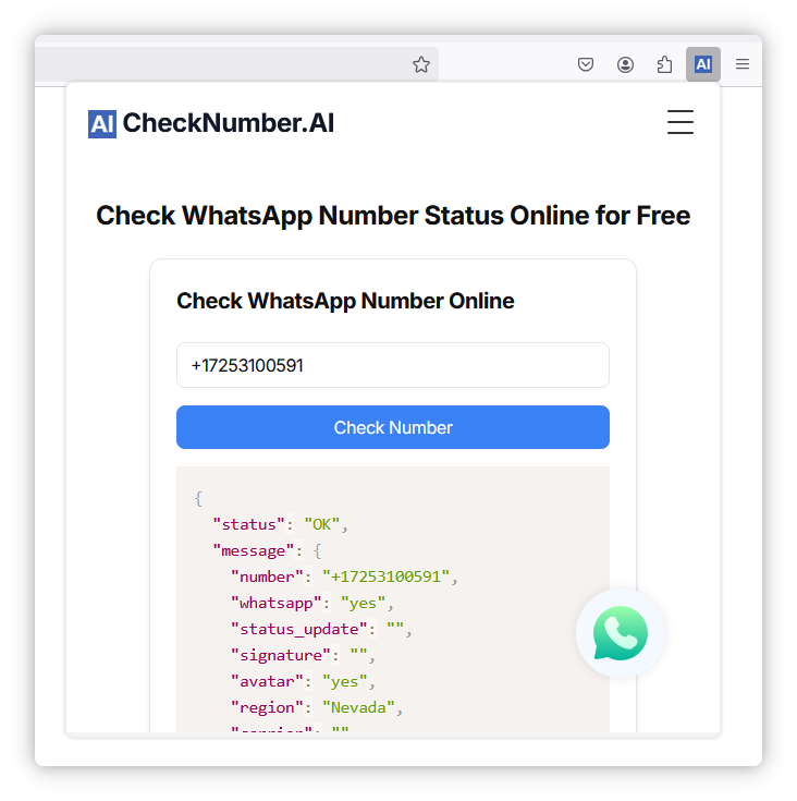WhatsApp Number Checker - CheckNumber.AI