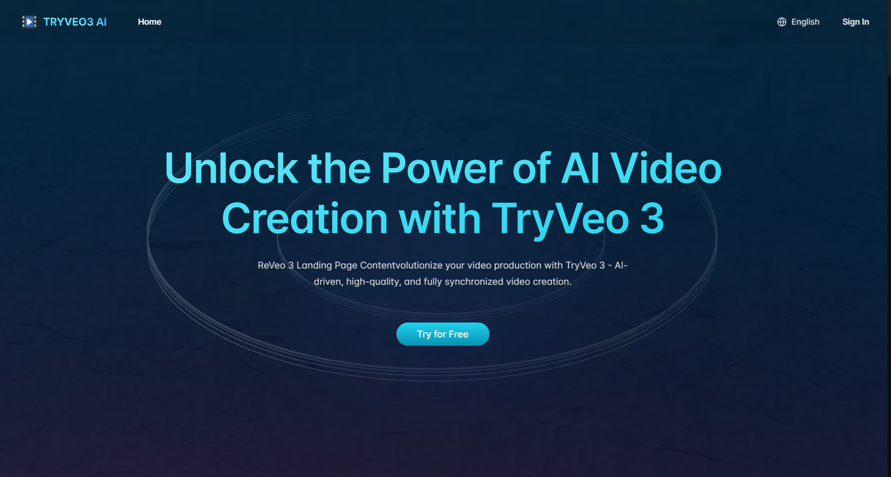 Transform Text to Cinematic Videos with TryVeo3.ai