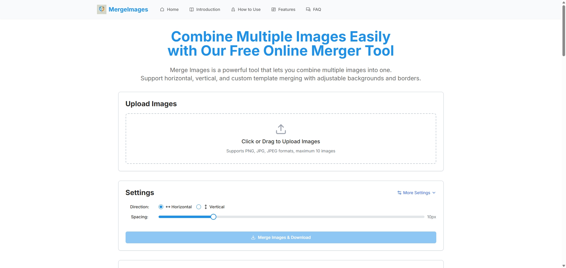 Merge Multiple Images into One Online