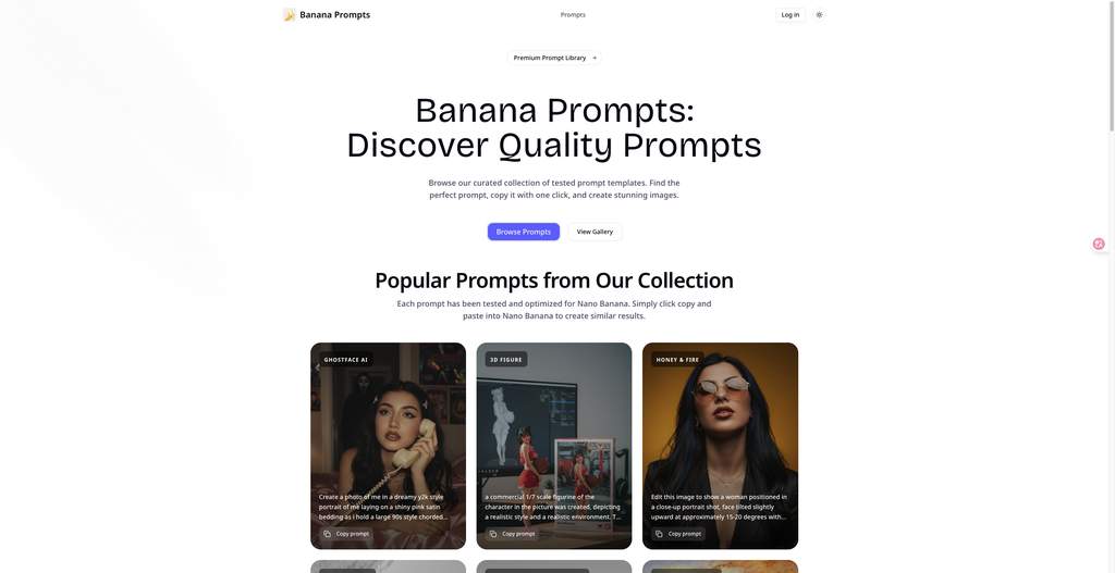 Banana Prompts: Curated AI Image Templates for Stunning Visuals