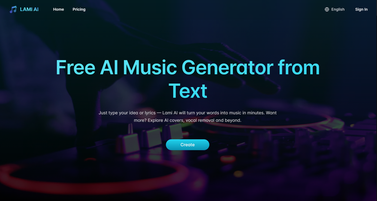 Transform Text to Music with Lami.ai: Free AI Music Generator